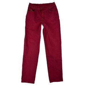 Geiger Jeans Womens 42 (Euro) Red Cotton 90s‎ Retro Boho Jeans